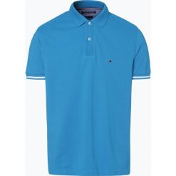 Tommy Hilfiger - Męska koszulka polo, niebieski. Niebieskie koszulki męskie TOMMY HILFIGER, xxl, w paski, prążkowane, sportowe, polo, bez rękawów. Za 199,95 zł.