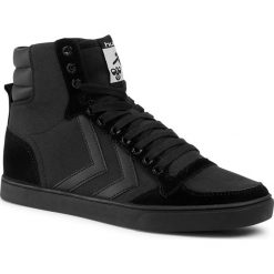 Sneakersy HUMMEL - Slimmer Stadil Tonal High 64465-2001 Black. Czarne półbuty damskie Hummel, na co dzień, bez wzorów, z zamszu, bez zapięcia. W wyprzedaży za 219,00 zł.