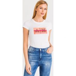 T-SHIRT armani exchange. T-shirty damskie Armani Exchange, xs, bez wzorów, z materiału, bez kołnierzyka. Za 259,00 zł.