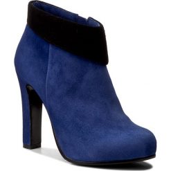 Buty zimowe damskie: Botki BALDOWSKI – W00148-2955-004 Zamsz Niebieski/Czarny