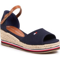 Espadryle TOMMY HILFIGER - Rope Wedge Sandal T3A2-30658-0048 Blue 800. Niebieskie espadryle damskie TOMMY HILFIGER, ze skóry ekologicznej, bez zapięcia. W wyprzedaży za 239,00 zł.