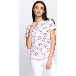 Bluzki asymetryczne: Jasnoszary T-shirt Kit Violin