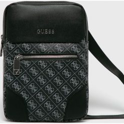 Guess Jeans - Torba. Niebieskie torby męskie skórzane Guess Jeans, w paski, z poliesteru, casualowe, na ramię, małe. W wyprzedaży za 269,90 zł.