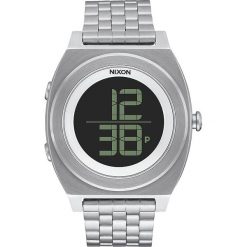 Zegarek kwarcowy "Time Teller Digi" w kolorze srebrno-czarnym. Szare, cyfrowe zegarki męskie Nixon, ze stali. W wyprzedaży za 179,95 zł.