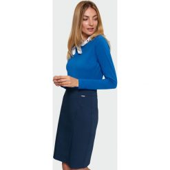 Dopasowany top. Bluzki damskie Greenpoint, w koronkowe wzory, z elastanu, bez kołnierzyka. Za 59,99 zł.