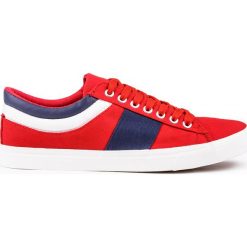 Trampki męskie: BUTY MĘSKIE TRAMPKI T114 – CZERWONE