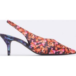 Czółenka: NA-KD Shoes Czółenka na niskim obcasie we wzory – Pink,Orange,Multicolor