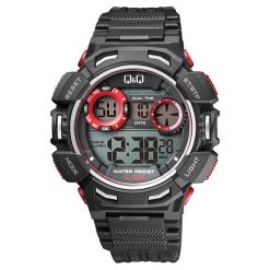 Biżuteria i zegarki: Zegarek Q&Q Męski M148-002 Dual Time czarny