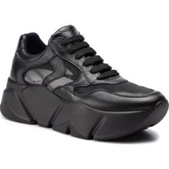 Sneakersy VOILE BLANCHE - Monster Mesh 0012013592.02.0A01 Nero. Czarne półbuty damskie Voile Blanche, na co dzień, bez wzorów, ze skóry, bez obcasa, na koturnie, bez zapięcia. W wyprzedaży za 639,00 zł.