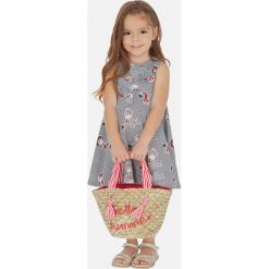 Mayoral - Sukienka dziecięca 92-134 cm. Niebieskie sukienki dziewczęce Mayoral, bez wzorów, z bawełny, z krótkim rękawem, krótkie, mini, rozkloszowane. Za 138,90 zł.