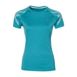 Topy sportowe damskie: Asics Koszulka damska STRIPE SS TOP Arctic Aqua Heather r. XL