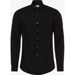 Calvin Klein - Koszula męska – Two Ply, czarny. Czarne koszule męskie Calvin Klein, m, z haftami, biznesowe, bez kołnierzyka, bez rękawów. Za 299,95 zł.