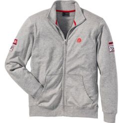 Bluzy męskie: Bluza rozpinana ze stójką Regular Fit bonprix jasnoszary melanż