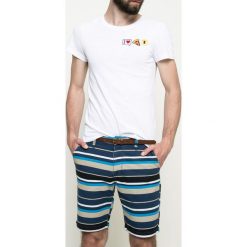Tom Tailor Denim - Szorty. Niebieskie spodenki i szorty męskie marki TOM TAILOR DENIM, z bawełny, casualowe. W wyprzedaży za 89,90 zł.