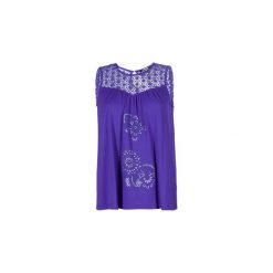 Topy na ramiączkach / T-shirty bez rękawów Desigual YOUKA. Fioletowe topy damskie Desigual, l. Za 175,20 zł.