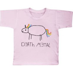 T-shirty damskie: Death Metal Unicorn Koszulka dziecięca jasnoróżowy (Light Pink)