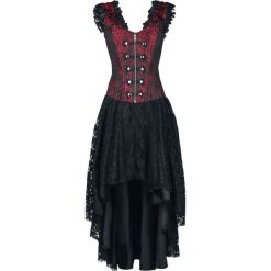 Burleska Gypsy Dress Sukienka czarny/czerwony. Czerwone sukienki damskie koronkowe marki Burleska, s, w koronkowe wzory, z falbankami, maxi, oversize. Za 489,90 zł.