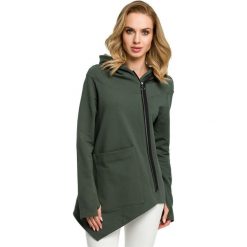 Bluza - militarno-zielona. Zielone bluzy damskie Moe, s, z elastanu. Za 179,00 zł.