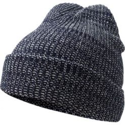 Granatowa, Męska Zimowa Czapka, Ciepła, Podwijane Beanie, Melanż CPAPJNSZ55gr. Niebieskie czapki męskie na zimę, melanż. Za 24,90 zł.