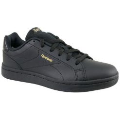 Reebok Royal Complete cm9542 37,5 Czarne. Czarne buty sportowe damskie marki Reebok, bez wzorów, ze skóry, sportowe, reebok royal. W wyprzedaży za 169,99 zł.