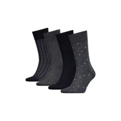 Skarpety Tommy Hilfiger Giftbox 4-Pack. Szare skarpetki męskie TOMMY HILFIGER, bez wzorów. Za 119,77 zł.