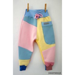 Spodnie dresowe dziewczęce: PATCH PANTS spodnie 74 – 98 cm pastele