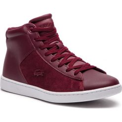 Sneakersy LACOSTE - Carnaby Evo Mid 318 1 Spw 7-36SPW00172H2 Burg/Wht. Czerwone półbuty damskie Lacoste, ze skóry. W wyprzedaży za 339,00 zł.