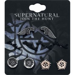 Supernatural Symbols Kolczyki - Earpin wielokolorowy. Czarne kolczyki damskie Supernatural. Za 62,90 zł.