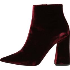 Botki damskie: Pura Lopez Botki na obcasie burgundy velvet