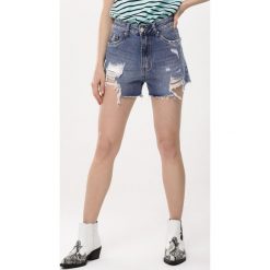 Niebieskie Szorty Charcoal Black. Szare szorty damskie Born2be, s, z aplikacjami, z denimu. Za 79,99 zł.