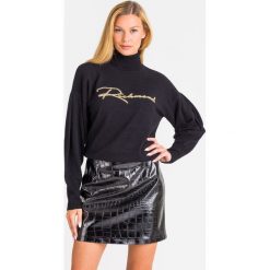 GOLF JOHN RICHMOND. Czarne swetry damskie John Richmond, s, z haftami, z wełny, bez rękawów, bez kaptura. Za 1089,00 zł.