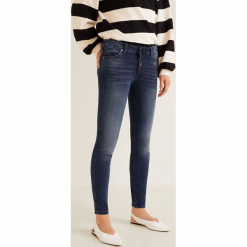 Mango - Jeansy push-up Uptown. Niebieskie rurki damskie marki Mango, z elastanu. Za 129,90 zł.