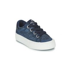 Buty Dziecko Victoria TRIBU GLITTER FINO. Niebieskie trampki dziewczęce Victoria, bez wzorów, bez zapięcia. Za 169,00 zł.