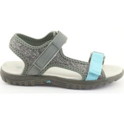Sandałki z wkładką skórzaną American Club RL10 grey/blue. Szare sandały dziewczęce American CLUB, ze skóry, bez zapięcia. W wyprzedaży za 54,45 zł.