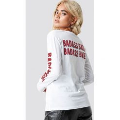 Rut&Circle T-shirt Badass - White. Białe t-shirty damskie Rut&Circle, z nadrukiem, z jersey, z okrągłym kołnierzem. Za 121,95 zł.