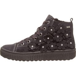 Skórzane sneakersy "Nadja-Tex" w kolorze antracytowym. Szare trampki dziewczęce Lurchi, z aplikacjami, ze skóry, bez zapięcia. W wyprzedaży za 139,95 zł.