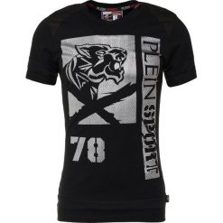 Plein Sport ROUND NECK REASON Tshirt z nadrukiem black/silver. Czarne koszulki polo męskie Plein Sport, m, z nadrukiem, z bawełny. W wyprzedaży za 509,40 zł.