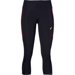 Legginsy Asics Capri Tight W Czarne. Czarne spodnie damskie marki Asics, bez wzorów, do biegania. Za 199,99 zł.