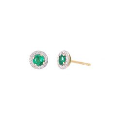 Wspaniałe Kolczyki Złote - złoto żółte 585, Diament 0,10ct. Żółte kolczyki damskie W.KRUK, z diamentem, złote. Za 1390,00 zł.