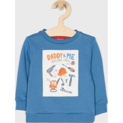 Blukids - Bluza dziecięca 74-98 cm. Niebieskie bluzy chłopięce Blukids, z nadrukiem, z bawełny, bez rękawów, bez kaptura. W wyprzedaży za 29,90 zł.