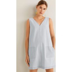 Mango - Sukienka Tropical. Sukienki damskie Mango, na co dzień, s, bez wzorów, z bawełny, casualowe, bez kołnierzyka, bez rękawów, proste. Za 139,90 zł.