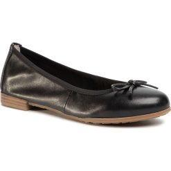 Baleriny MARCO TOZZI - 2-22100-34 Black 001. Czarne baleriny damskie Marco Tozzi, bez wzorów, ze skóry ekologicznej, bez obcasa. Za 179,00 zł.