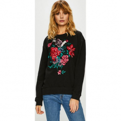 Silvian Heach - Bluza. Czarne bluzy damskie z nadrukiem marki Silvian Heach, s, z bawełny, bez kaptura. W wyprzedaży za 379,90 zł.