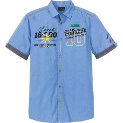 Koszula z krótkim rękawem Regular Fit bonprix niebieski. Brązowe koszule męskie marki QUECHUA, m, z elastanu, z krótkim rękawem. Za 37,99 zł.