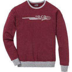 Bluza z opuszczanymi ramionami Regular Fit bonprix bordowy. Czerwone bejsbolówki męskie bonprix, l, z nadrukiem. Za 74,99 zł.