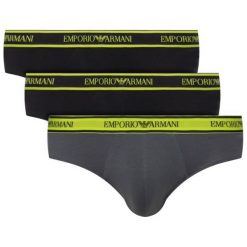 Komplet 3 par slipów Emporio Armani Underwear 111734 9A717 69720. Slipy męskie Emporio Armani Underwear, s, bez wzorów, z elastanu. W wyprzedaży za 129,00 zł.
