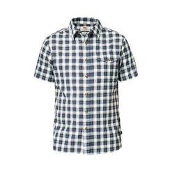 Fjällräven Singi Shirt SS, Wujek niebieski | 520 | L. Niebieskie koszule męskie Fjällräven, m, bez wzorów, z bawełny, bez kołnierzyka, z krótkim rękawem. W wyprzedaży za 412,84 zł.