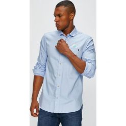 Scotch & Soda - Koszula. Szare koszule męskie na spinki marki Scotch & Soda, l, z bawełny, z włoskim kołnierzykiem, z długim rękawem. Za 379,90 zł.