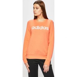 Adidas - Bluza. Pomarańczowe bluzy damskie Adidas, s, z nadrukiem, z bawełny, bez rękawów, bez kaptura. W wyprzedaży za 149,90 zł.