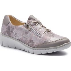Sneakersy HELIOS - 334 Szary 3. Szare półbuty damskie marki Helios, ze skóry. Za 199,00 zł.